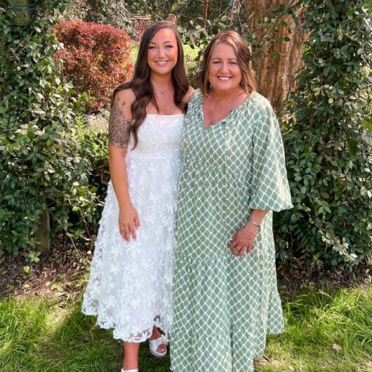 Katie and Dee at her bridal shower